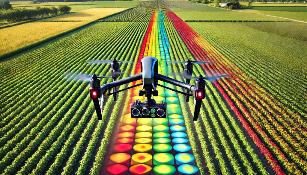 multispectral drone camera NDVI survey for for crop moisture content