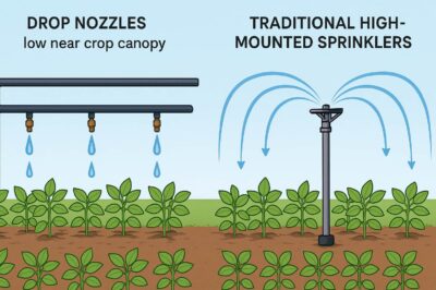 Drop Nozzles for Center Pivots: Designs, Spacing, Pressure Management & Yield Impact
