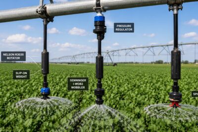 Center Pivot Drop Nozzle Selection for Soybeans: Rotators, Wobblers, Spinners, and Soil-Matched Packages