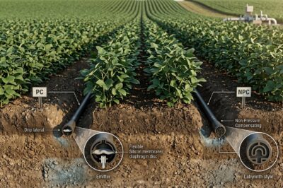 Pressure Compensating vs Non-PC Emitters for Soybean SDI: When You Need PC and When You Don’t